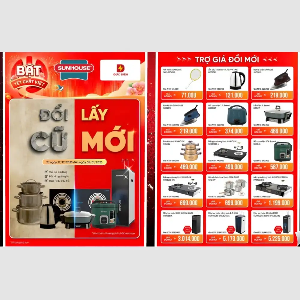 MUA SẮM NGÀY TẾT HỜI HƠN BAO GIỜ HẾT CÙNG THƯƠNG HIỆU SUNHOUSE